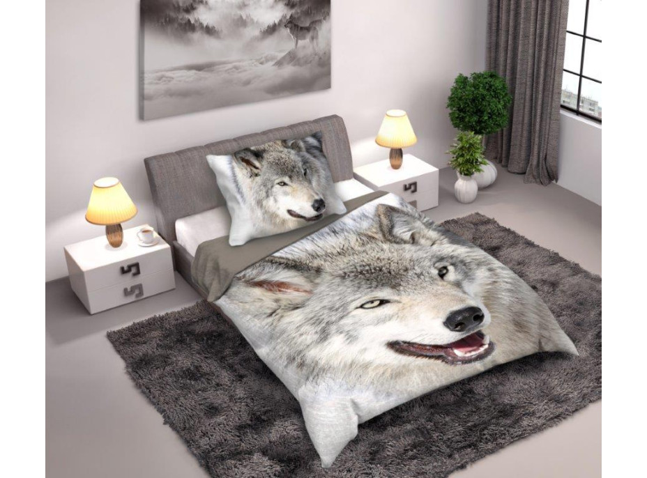 Bavlnené obliečky WILD Vlk- 160x200 cm