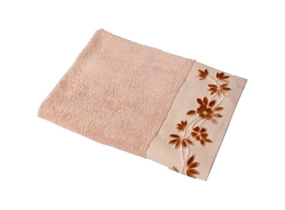Bavlnený uterák FLOWERSA - 50x90 cm - 500g/m2 - hnedý
