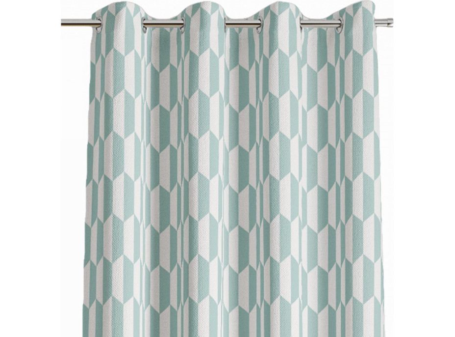 Dekoračný záves s krúžkami LILY POLLY 140x260 cm - modrý