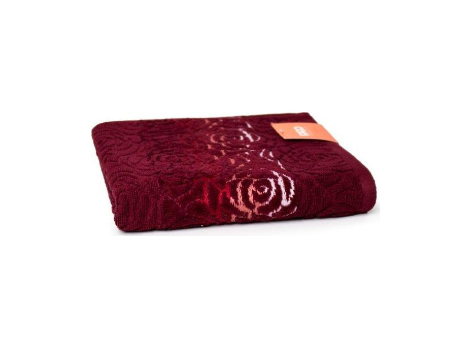 Bavlnený uterák BLOOM - 50x90 cm - 500g/m2 - vínovo červený