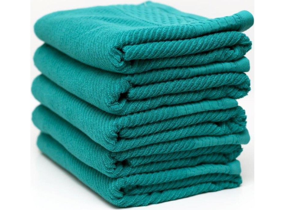 Bavlnený uterák BARELLO - 50x90 cm - 500g/m2 - tyrkysový zelený