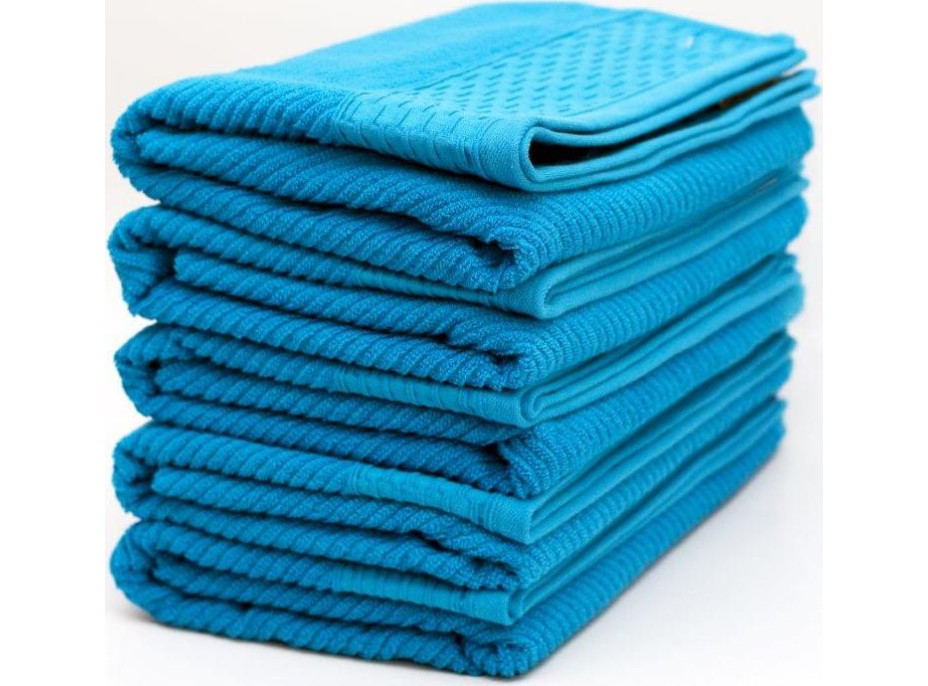 Bavlnený uterák BARELLO - 50x90 cm - 500g/m2 - tyrkysový modrý