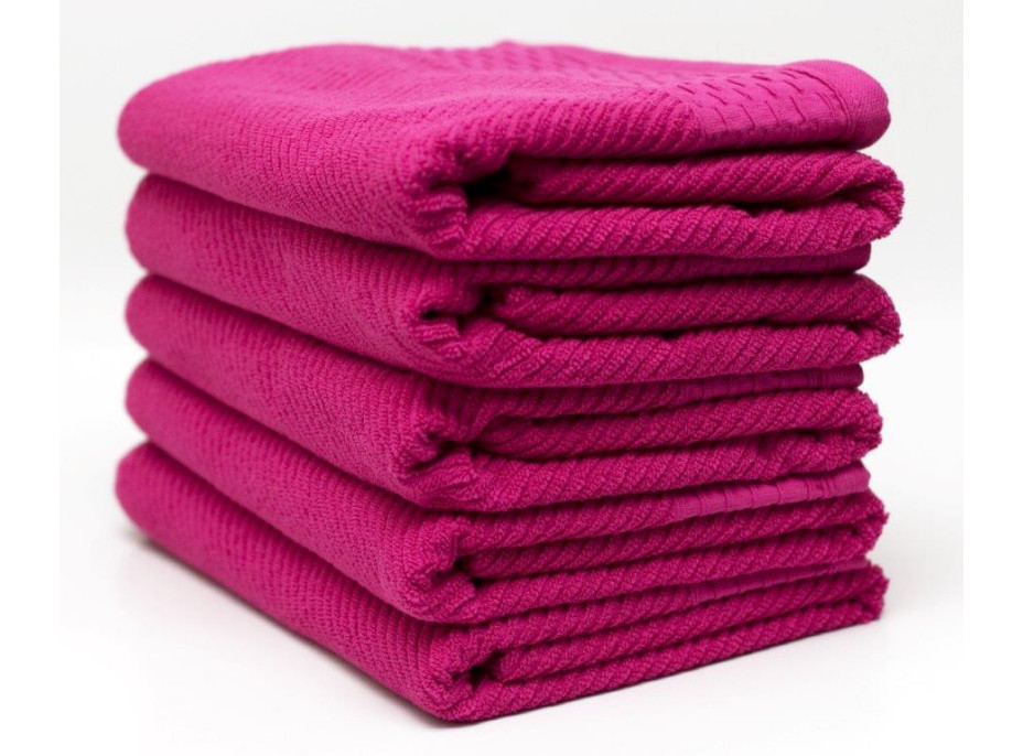 Bavlnený uterák BARELLO - 50x90 cm - 500g/m2 - fuchsiový fialový