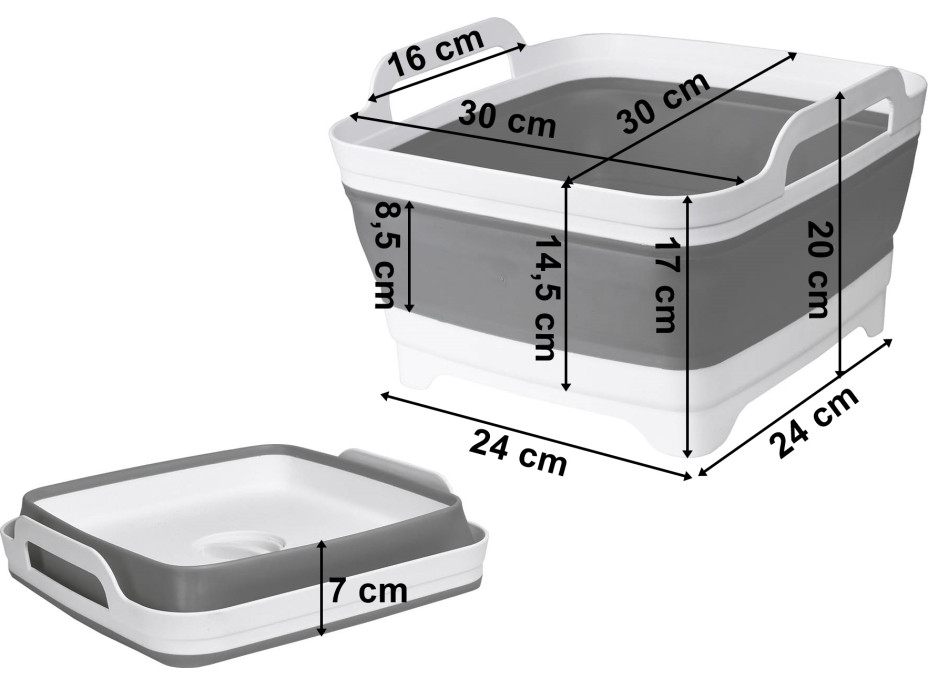 Silikónové umývadlo s odtokom COMPACT