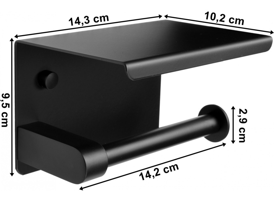 Držiak toaletného papiera BELIK - čierny