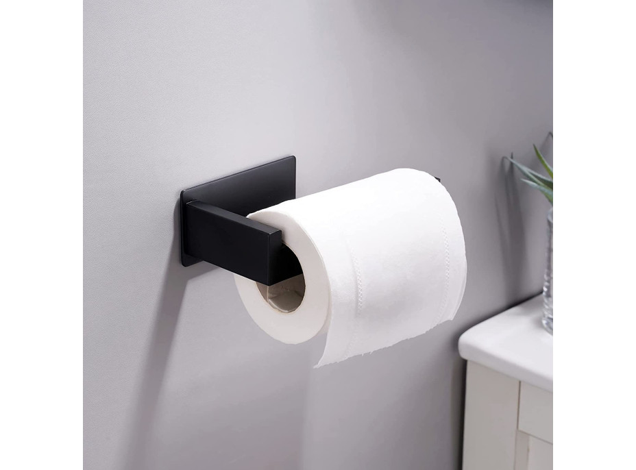 Čierny držiak na toaletný papier YUNAK