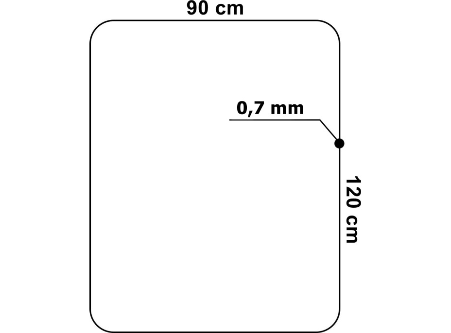 Ochranná podložka pod stoličku 120 x 90 cm - priehľadná
