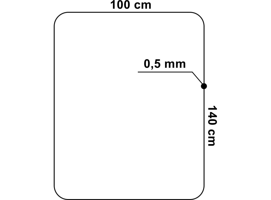 Ochranná podložka pod stoličku 140 x 100 cm - priehľadná