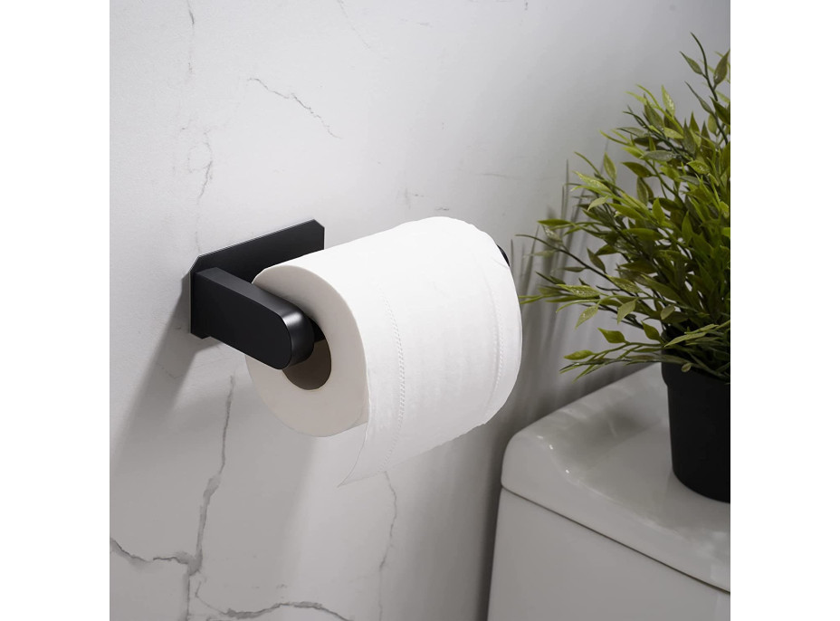 Čierny držiak na toaletný papier CELES
