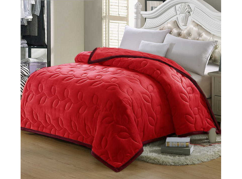 Prikrývka na posteľ GRAND ROYAL 200x220 cm - červená
