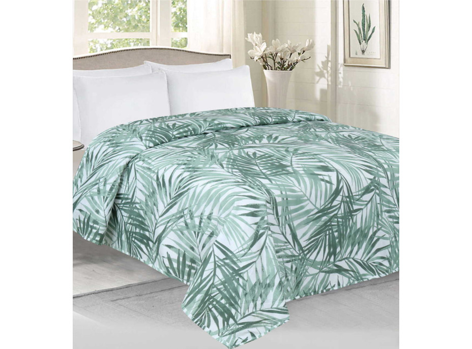 Prikrývka na posteľ JUNGLE 200x220 cm - zelená