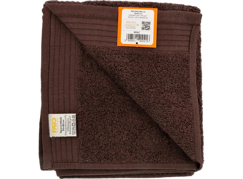 Bavlnený uterák MEL - 70x140 cm - 500g/m2 - hnedý