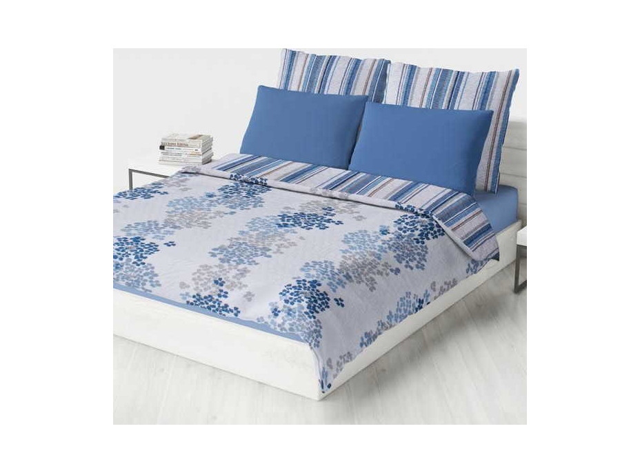 Prikrývka na posteľ ESSENTIALS Provence 220x240 cm - modrý/biely