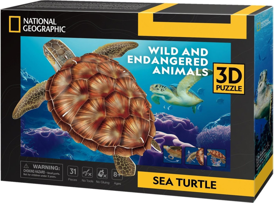 CUBICFUN 3D puzzle National Geographic: Morská korytnačka 31 dielikov