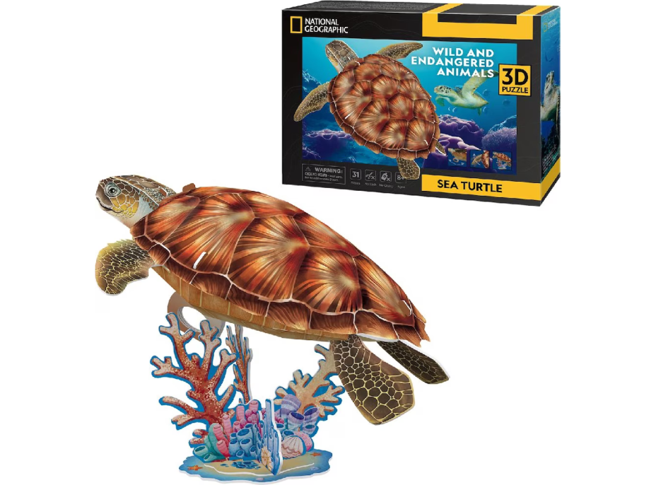 CUBICFUN 3D puzzle National Geographic: Morská korytnačka 31 dielikov