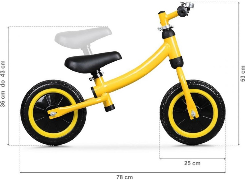 ECOTOYS Detské odrážadlo žlté
