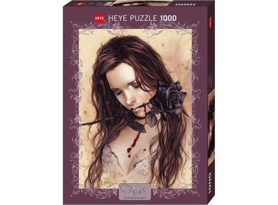 HEYE Puzzle Favole: Temná ruža 1000 dielikov