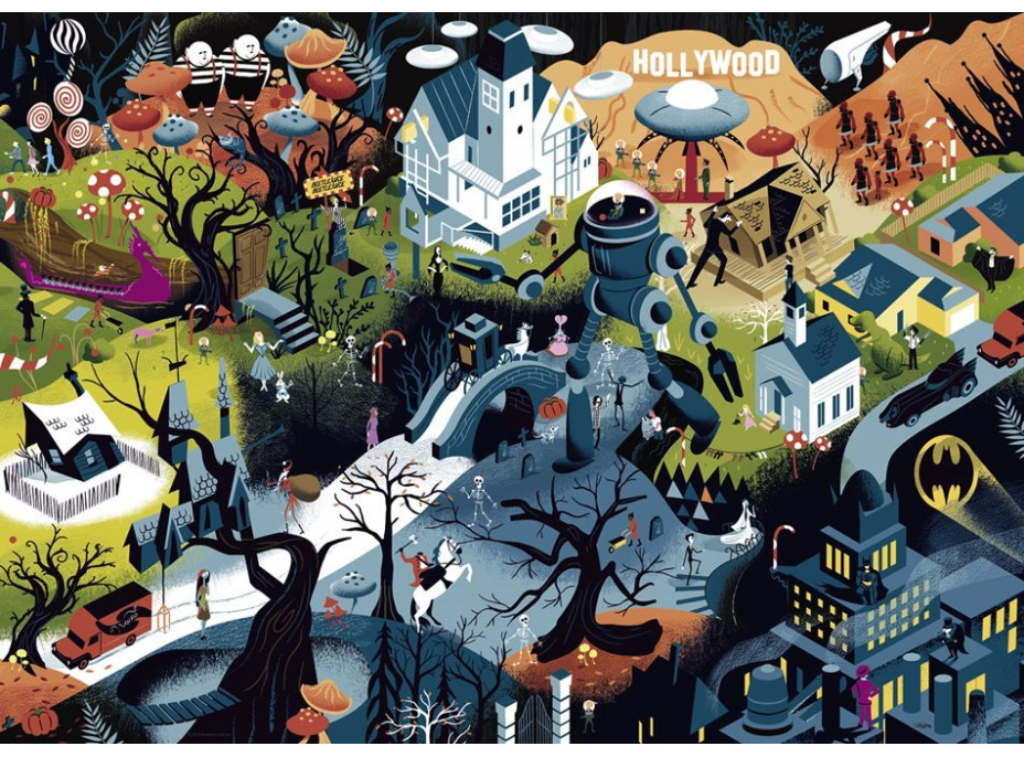 HEYE Puzzle Movie Masters: Filmy Tima Burtona 1000 dielikov