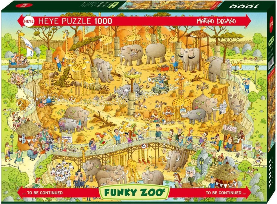 HEYE Puzzle Šialená ZOO: Africká expozícia 1000 dielikov