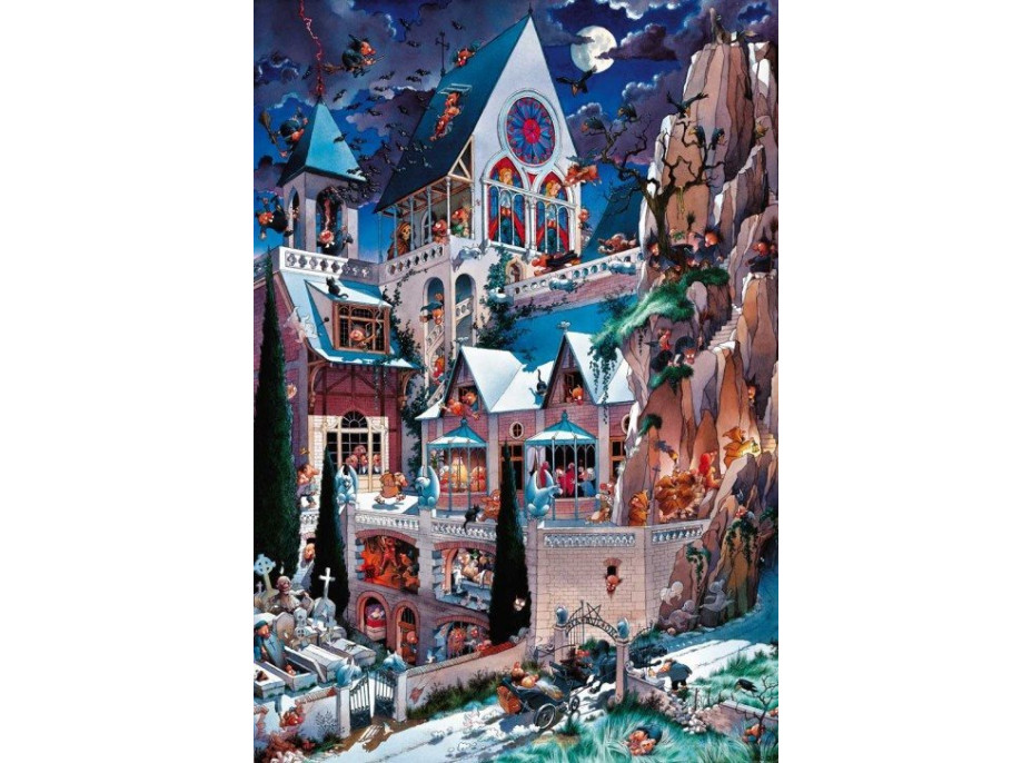 HEYE Puzzle Strašidelný hrad 2000 dielikov