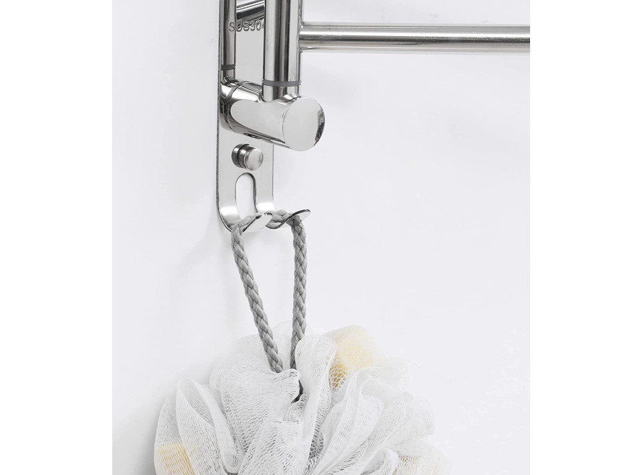Chrómovaný kúpeľňový vešiak na uteráky