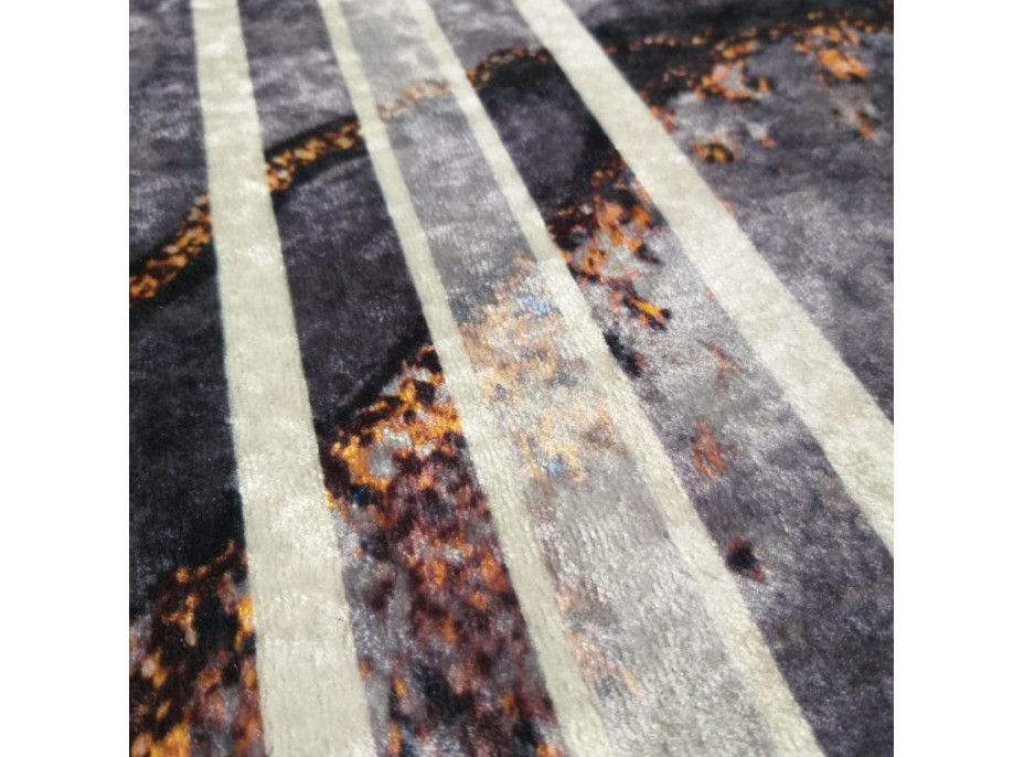 Kusový koberec HONOR Rock - tmavo šedý