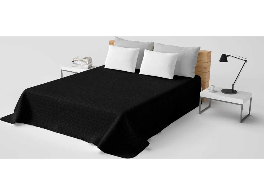 Prikrývka na posteľ ATLANTA 220x240 cm - biely/čierny