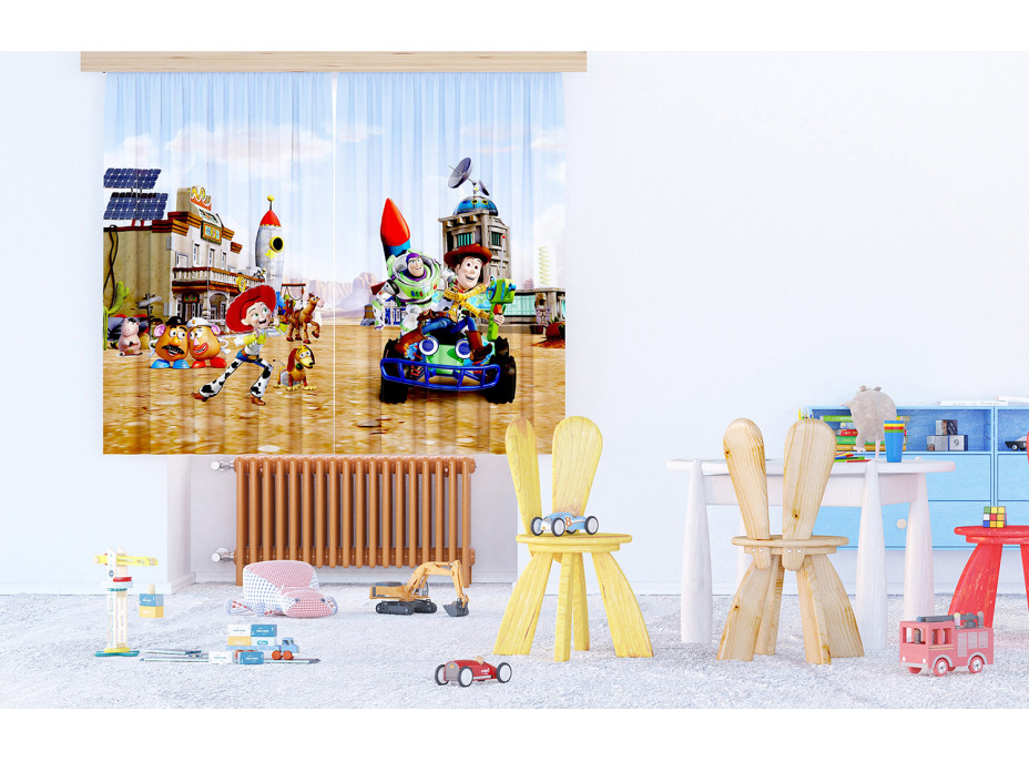 Detský záves DISNEY - Hrdinovia Príbehu hračiek - 180x160 cm