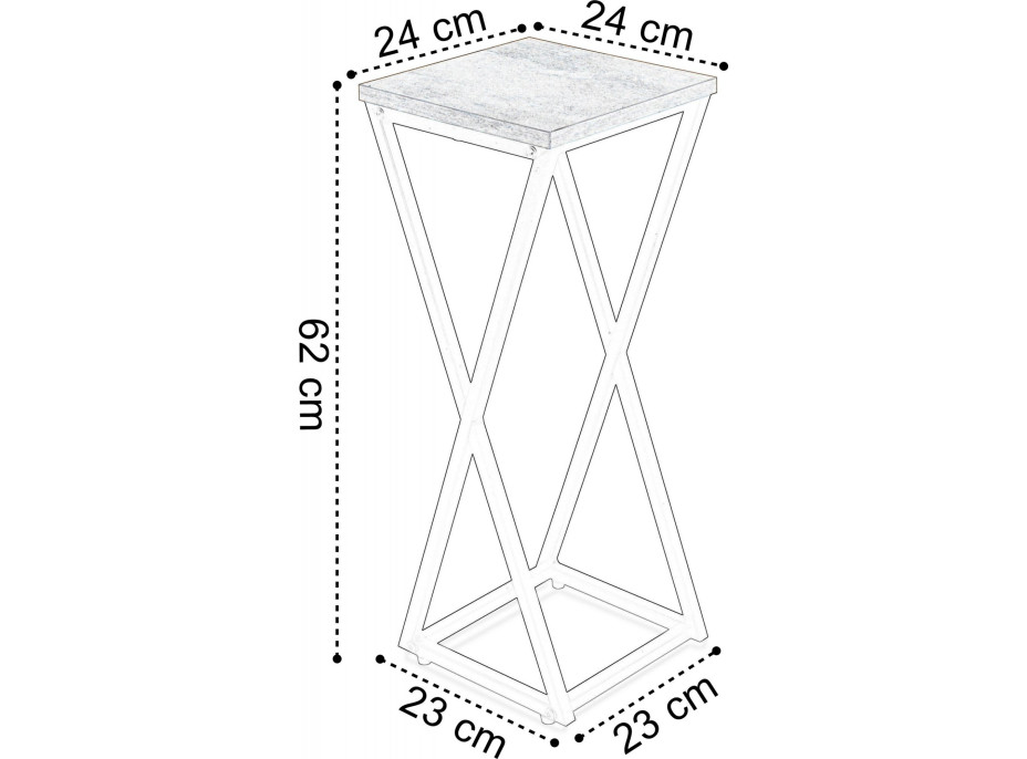 Stojan na kvety KONEL 62 cm dub / čierny