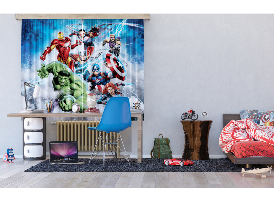 Detský záves MARVEL - Avengers útočí - 180x160 cm