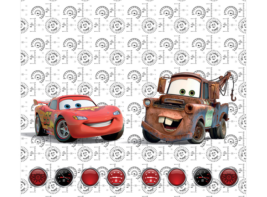 Detský záves DISNEY - CARS - kamaráti - 180x160 cm