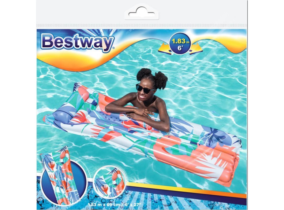 BESTWAY Nafukovacie lehátko Tropical Plameniaky