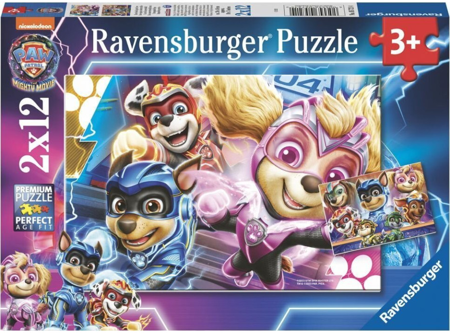 RAVENSBURGER Puzzle Tlapková patrola vo veľkofilme 2x12 dielikov