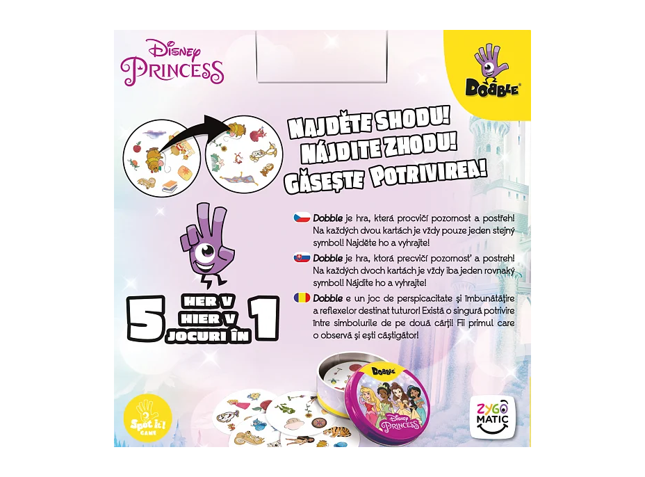 BLACKFIRE Dobble Disney Princezné