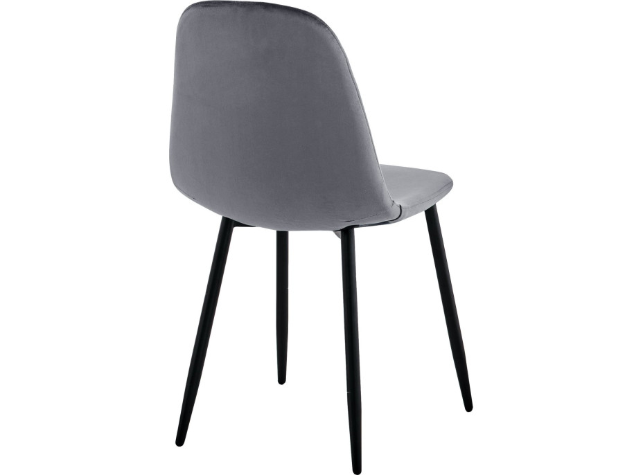 Zamatová stolička ORLANDO v šedej farbe