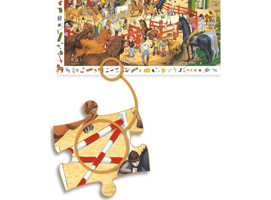 DJECO Puzzle Observation: Kone 200 dielikov