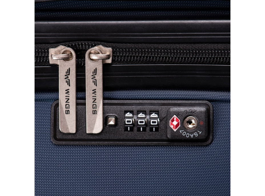 Moderné cestovné kufre SPARROW - set S+M+L - červené - TSA zámok