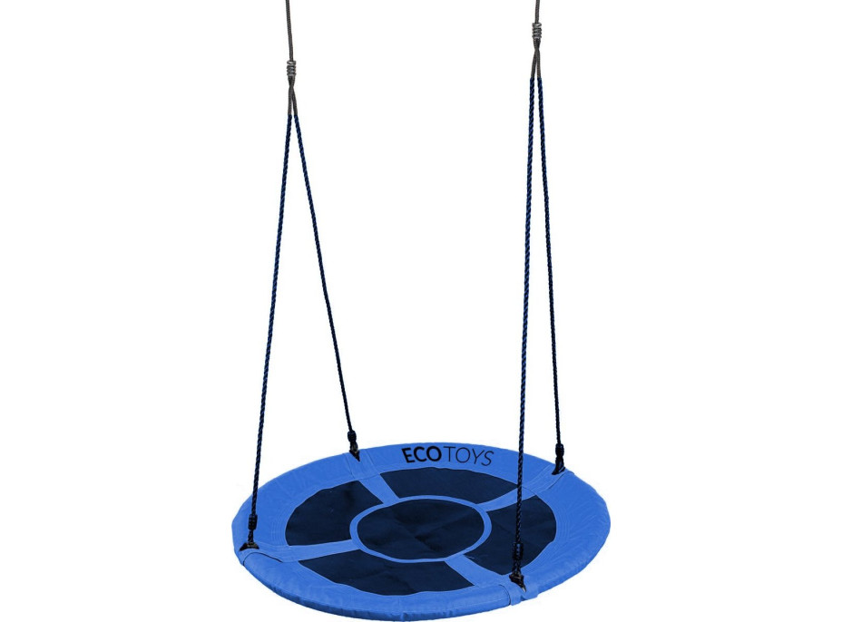 ECOTOYS Hojdací kruh Čapí hniezdo (priemer 110cm) modrý