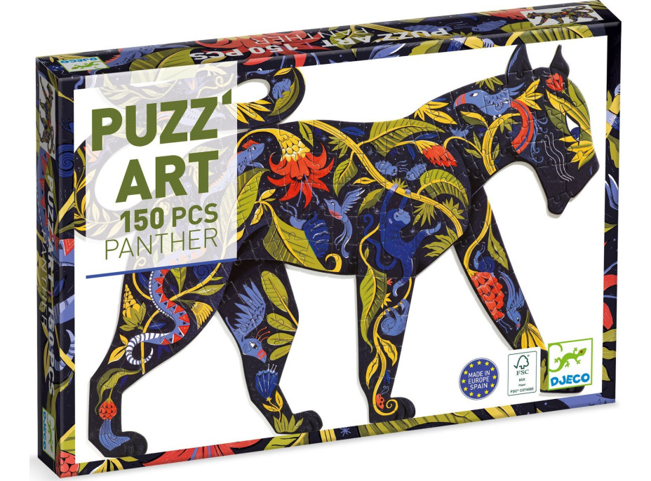 DJECO Obrysové puzzle Panter 150 dielikov