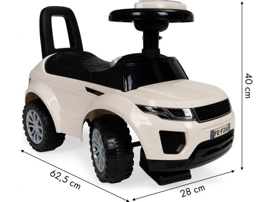 ECOTOYS Odrážadlo Auto s melódiami bielej
