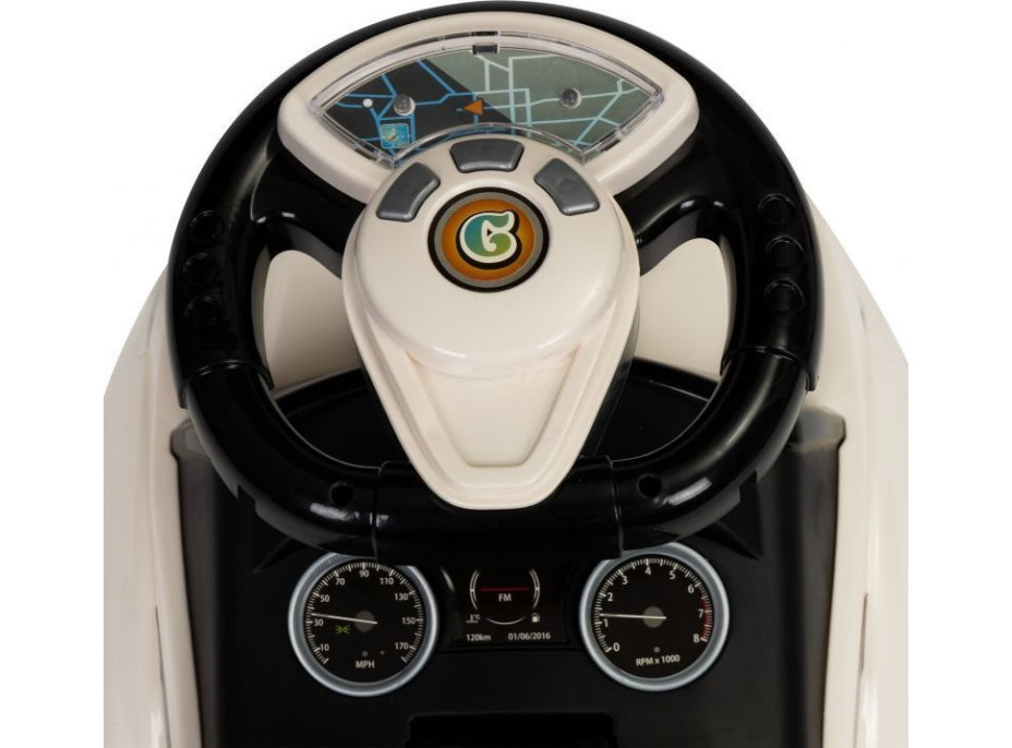 ECOTOYS Odrážadlo Auto s melódiami bielej