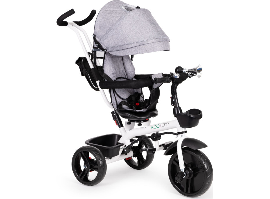 ECOTOYS Trojkolka,Športový kočík - šedá