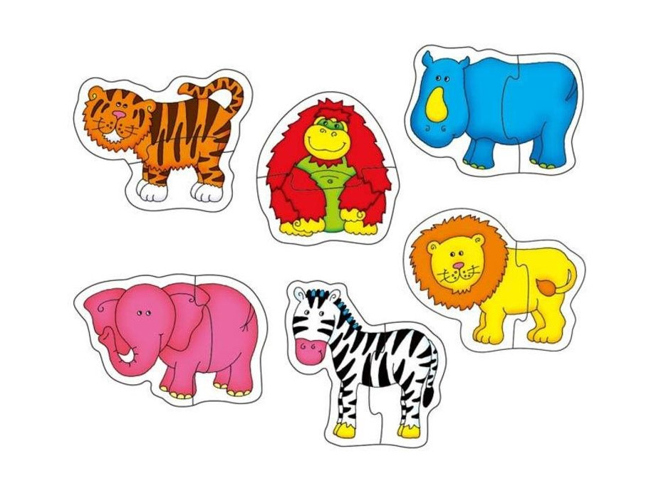 GALT Baby puzzle Džungľa 6x2 dieliky