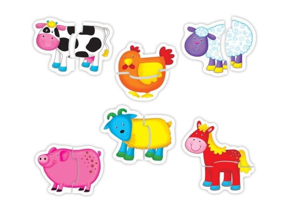 GALT Baby puzzle Farma 6x2 dieliky