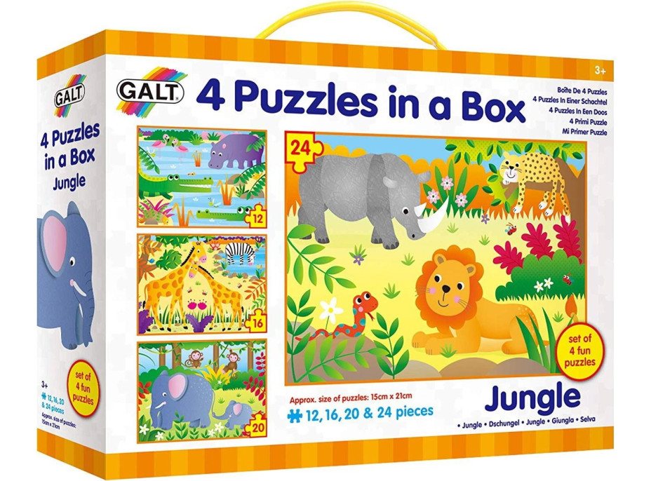 GALT Puzzle Džungľa 4v1 (12,16,20,24 dielikov)