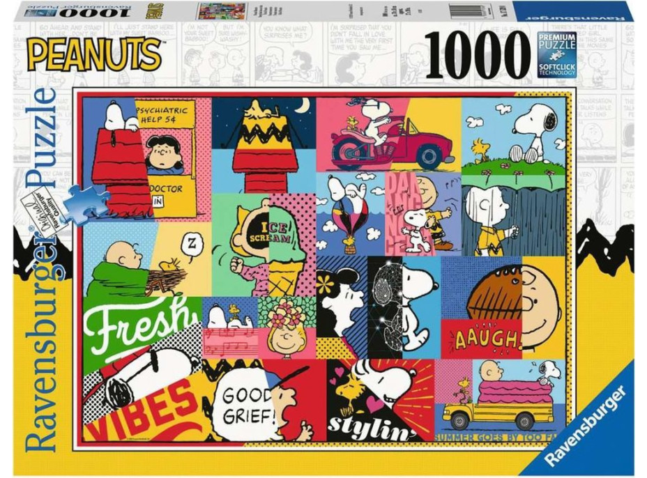 RAVENSBURGER Puzzle Peanuts momentka 1000 dielikov