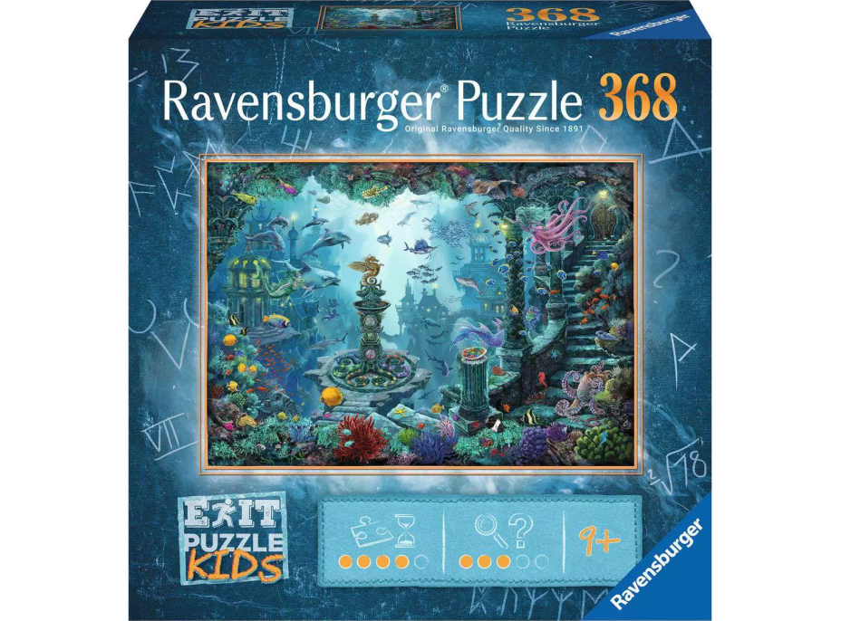 RAVENSBURGER Únikové EXIT puzzle Kids Potopená Atlantída 368 dielikov