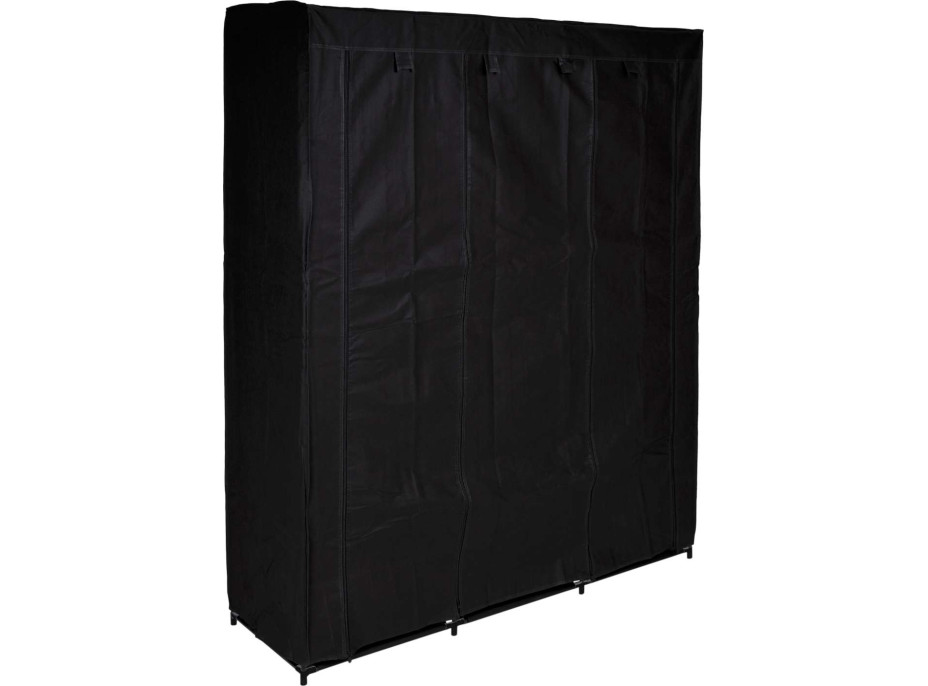 Textilná skriňa Mira s 10 policami MIRA MAXI - čierna