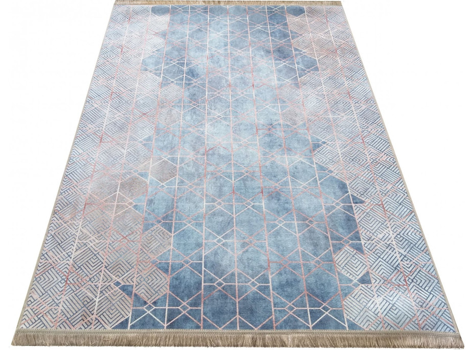 Kusový koberec HONOR Geometry - modrý