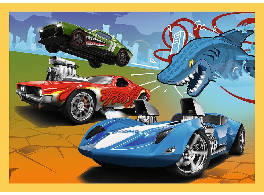 TREFL Puzzle Autíčka Hot Wheels 4v1 (35,48,54,70 dielikov)